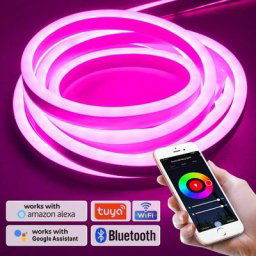 Bande Lumineuse LED Fluo RGB IP67 de 220V et 1 à 5050 m Ruban Lumineux Intelligent Flexible avec