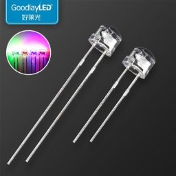 Diode électroluminescente LED DIP chapeau de paille flash rapide et lent transparent RVB