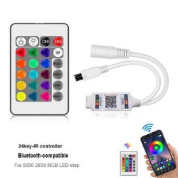 Contrôleur de musique RVB intelligent pour bande LED RVB contrôleur BT compatible IR ou Bluetooth