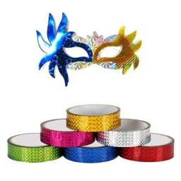 Bandes holographiques de décoration de gymnastique rythmique 15mm x 30m à paillettes prismatique