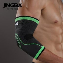 JINGBA-Genouillères de basket-ball en nylon orthèse de coude protecteur de soutien bracelet de