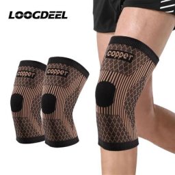 Attelle de genou en nylon de cuivre pour l'arthrite bande de soutien compression du genou