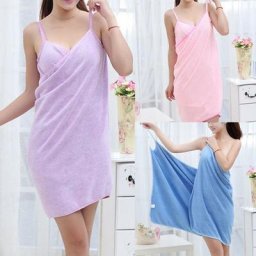 Serviette de bain magique à séchage rapide pour femmes robe de bain portable pour dames textile à