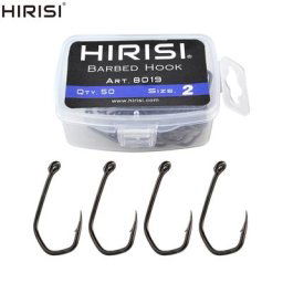 Lot de 50 hameçons de pêche à la carpe crochet barbelé à griffes en acier inoxydable à haute