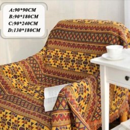 Couverture d'hiver en coton tissé améliorée serviette de canapé tricoté épais tapis chaud Boho
