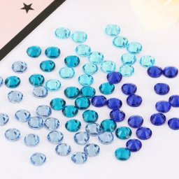 Strass bleus 3D pour Nail Art décorations en cristal Non correctrices ss3 ss4 ss5 ss6 ss8 ss10