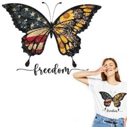 Transfert de papillon d'art en fer pour vêtements bricolage T-Shirt lavable de niveau A/sweat à