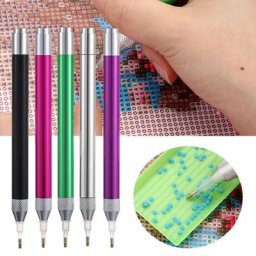 Stylo à pointe pour peinture diamant 5D outil de bricolage éclairage Point de croix