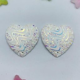 Décorations de Chaussures en Résine AB en Forme de Cœur Clip à 2 Trous Dos pio Strass de Kirchin