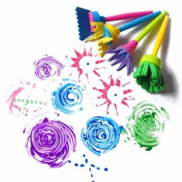 Pinceaux de peinture en éponge pour graffiti de fleurs outils de bricolage fournitures d'art