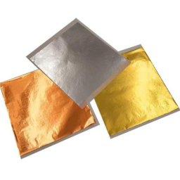 100 feuilles de papier aluminium Imitation or argent papier artisanal pour décoration de gâteaux