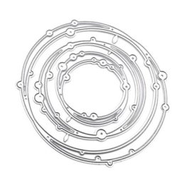 Modèle décoratif de gaufrage de cercle géométrique matrices de découpe de cercle