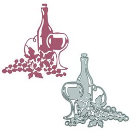 Matrice de découpe de vin en verre Scrapbooking moule de découpe de motif de raisin pour clip