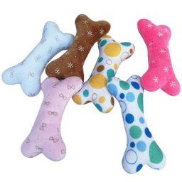 Kapmore – jouet interactif en forme d'os pour chien jouet en peluche amusant chiot couinant