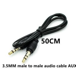 Câble audio mâle à mâle pour enregistrement 3.5MM câble audio AUX pour voiture 3.5mm 3 sections
