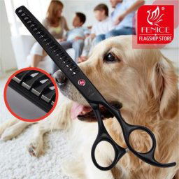 Fenice-Ciseaux noirs professionnels pour animaux de compagnie toilettage de chien cisailles