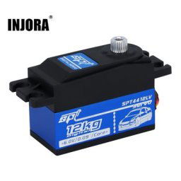INJORA – Servo numérique de 12KG engrenage en métal profil bas pour voiture tout-terrain de