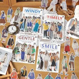 Autocollants décoratifs de la série fille paquet de 40 pièces étiquette de Scrapbooking