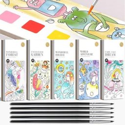 Livre de peinture d'interconnexion de poche pour enfants avec peintures kit de voyage