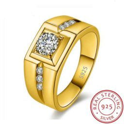 Annemale-Bague de fiançailles en argent regardé 925 pour homme bijou de mariage à la mode pour