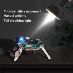 Analyste de soudure électronique de robot mobile photosensible luciole drôle jouets flash projet