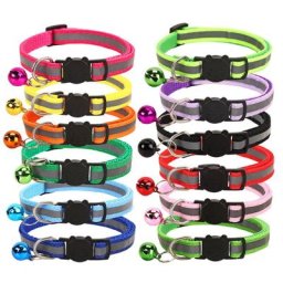 Collier de clochette coloré pour animaux de compagnie anneau de cou de chat collier de coulée à
