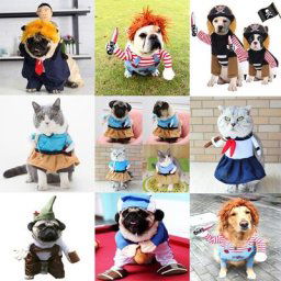 Costume d'Halloween pour chien de compagnie costume de Noël vêtements de fête cosplay petit et