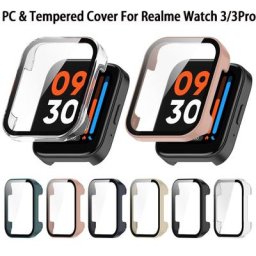Coque de protection pour Realme Watch 3/3Pro verre trempé PC antichoc coque de protection