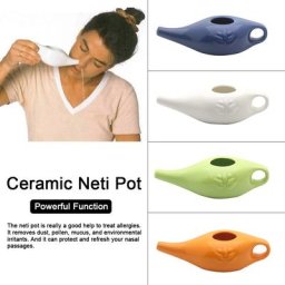 Irrigateur nasal professionnel en céramique blanche kit de lavage en antarctique pot de livres en
