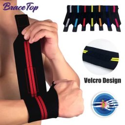 BraceTop-Bracelet de levage de poids élastique respirant enveloppes de poignet bandage