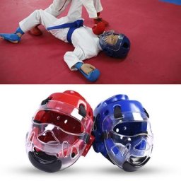 Casque de taekwondo pour enfants et adultes masque facial équipement de patinage couvre-chef