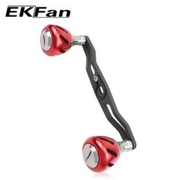 EKFan – moulinet de pêche 120MM poignée en Fiber de carbone et boutons en alliage d'aluminium