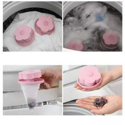 Filtre à cheveux réutilisable pour Machine à laver sac filtrant à fleurs attrape-peluche