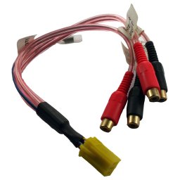 Connecteur Mini ISO jaune vers RCA 4 canaux