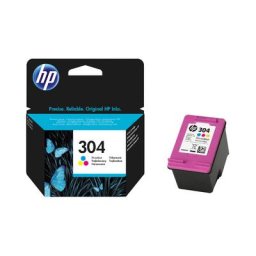 Cartouche d'encre HP 304 Trois couleurs (Cyan, Magenta, Jaune) authentique (N9K05AE)