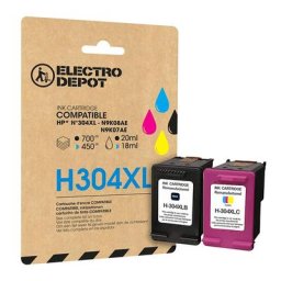 Cartouche d'encre ELECTRO DEPOT compatible HP H304 pack XL noir et couleurs