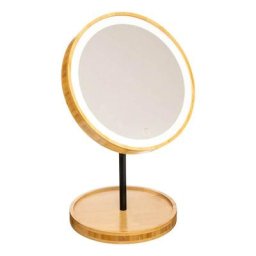 Miroir FIVE LED pied bambou