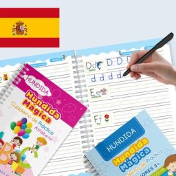 Livre magique espagnol apprentissage du lettrage cahier de traçage cahier réutilisable pour