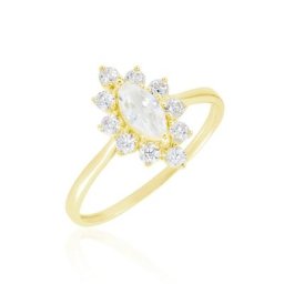 Bague Or Jaune Vladimira Oxyde De Zirconium