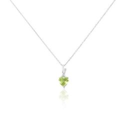 Collier Or Blanc Clothilde Péridot