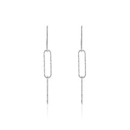 Boucles D'oreilles Pendantes Chiarina Argent Blanc