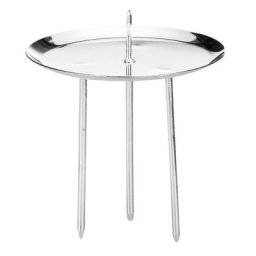 Supports de bougies, argenté, 7,5 cm Ø, 4 pièces