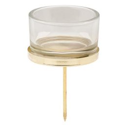 Supports pour bougies, doré, 5 cm Ø, 4 pièces