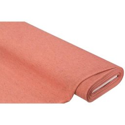 Tissu sweat / French Terry moucheté multicolore, saumon chiné
