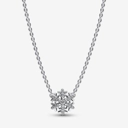 Collier Pendentif Flocon de Neige Scintillant