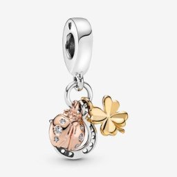 Charm Pendant Fer à Cheval, Trèfle à Quatre Feuilles&Coccinelle