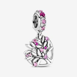 Charm Pendant Arbre De Vie Cœur Rose