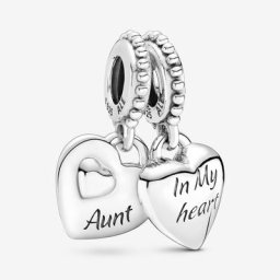 Charm Pendant Cœur Séparable Tante&Nièce