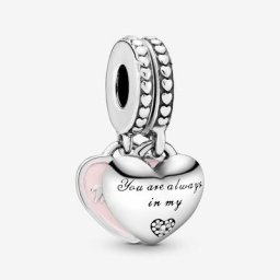 Charm pendentif avec cœurs mère et fille