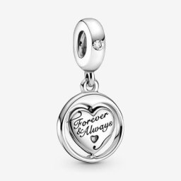 Charm Pendant Pivotant Mon Âme Sœur Pour Toujours&À Jamais
